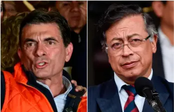 Rodrigo Paz Pereira, candidato presidencial en Bolivia, y Gustavo Petro, presidente colombiano. FOTOS: Getty y Colprensa 