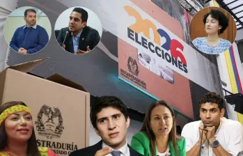 Arriba de izquierda a derecha: Julio Elías Chagüi, Alex Flórez y Isabel Zuleta. Abaja, en el mismo orden: Martha Peralta, Wadith Manzur, Berenice Bedoya y David Racero. Foto: Colprensa