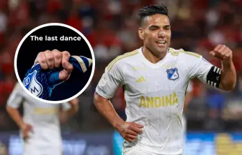 El delantero samario de 39 años y máximo goleador de la Selección Colombia fue anunciado como el séptimo refuerzo de Millos para la Liga BetPlay y Sudamericana. FOTO: Manuel Saldarriaga y redes sociales @falcao