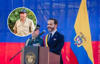 Abelardo de la Espriella y alias ‘Pinocho’, jefe de las ACSN. Fotos: Presidencia - cortesía Revista Semana