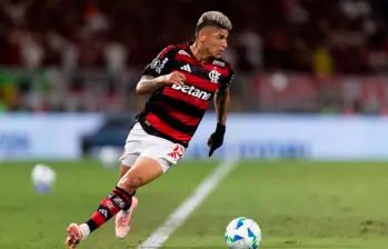 El delantero colombiano Jorge Carrascal, a sus 27 años, disputa con Flamengo la final de la Copa Libertadores en Lima. FOTO GETTY 