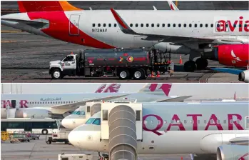 Durante el evento Wings of Change Americas, organizado por la Asociación Internacional de Transporte Aéreo (IATA) en Bogotá, explicaron cómo estas guerras globales afectan las operaciones aéreas en todo el mundo. FOTO: JUAN ANTONIO SÁNCHEZ Y QATAR AIRWAYS