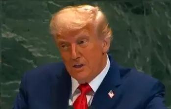 El presidente de Estados Unidos, Donald Trump, volvió a intervenir en la Asamblea General de la ONU. FOTO: Captura de video X @WhiteHouse