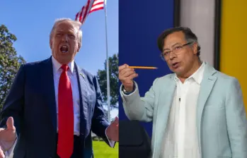 Los presidentes Donald Trump y Gustavo Petro han tenido diferentes encontrones a través de las redes sociales, siendo el último uno de los más graves en donde las ayudas internacionales y el TLC estarían en riesgo. Fotos: Getty Images y Colprensa