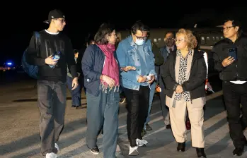 El activista llegó al aeropuerto de Catam en la noche de este jueves. Foto: Redes sociales