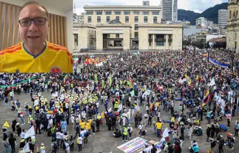 Movilizaciones en Plaza de Bolívar. Foto: Colprensa, imagen de referencia.