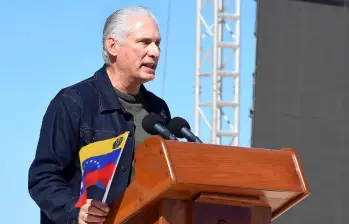 Miguel Díaz-Canel se habló sobre Estados Unidos ante una posible intervención militar. FOTO: XINHUA 