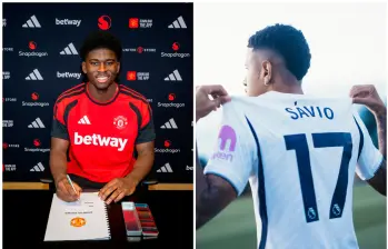 Carlos Baleba y Savinho cambian de equipo en la Premier League. FOTO: X ManUtd y Spurs