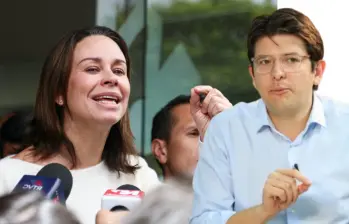 Maria Claudia Tarazona, esposa del fallecido senador Miguel Uribe. Foto: Colprensa y El Colombiano.