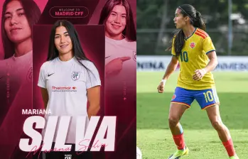 Mariana Silva: su crecimiento en Santa Fe y sus actuaciones con las selecciones juveniles de Colombia le abrieron las puertas del fútbol español. Foto: redes sociales @marianasilva1269 y @MadridCFF