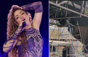 El concierto de Shakira en Medellín fue cancelado por daños en el escenario. FOTO: Tomada de las redes de Shakira 