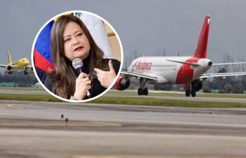 Tras los recientes incidentes en el espacio aéreo colombiano, la ministra María Fernanda Rojas pidió un informe técnico a la Aerocivil. FOTO: Colprensa y MinTransporte