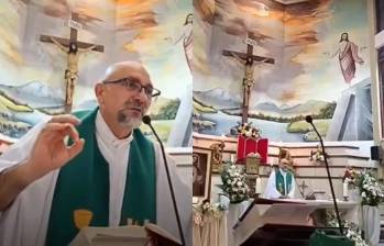 El mensaje que dejó el sacerdote Patricio Sánchez en su última homilía. Foto: Transmisión en vivo parroquia Nuestra Señora del Perpetuo Socorro.