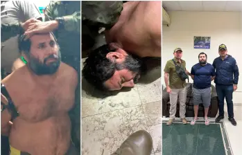 Alias Fito se escondía en un búnker al que se accedía al levantar una baldosa del suelo de una lujosa mansión ubicada en la ciudad costera de Manta, en Ecuador. FOTO: Tomadas de X @EjercitoECU y @DefensaEc
