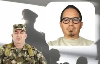 General Miguel Huertas y funcionario de la DNI, Wilmar Mejía. Foto: tomadas de redes sociales y UdeA