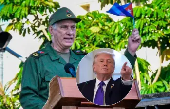 El presidente de Cuba, Miguel Díaz-Canel, y su homólogo estadounidense, Donald Trump,. FOTOS: GETTY y AFP