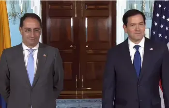 El vicepresidente electo se reunió con el secretario de Estado en Washington. Foto: Redes sociales @jrestrp