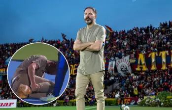 El técnico Jonathan Risueño es el actual entrenador del Deportivo Pasto, quien es segundo en la Liga BetPlay detrás de Atlético Nacional. FOTOS: Deportivo Pasto y captura video Win