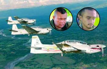 La Fuerza Aeroespacial Colombiana usó aviones Súper Tucano, de fabricación brasilera, para bombardear los campamentos de la organización de “Calarcá” en la zona rural de El Retorno, en Guaviare, donde pudo haber sido dado de baja “Urías Perdomo”. FOTO CORTESÍA