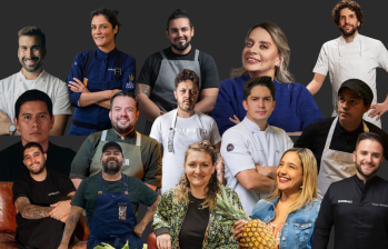Algunos de los chefs que estarán en el foro. En la fila de arriba, de izquierda a derecha, Pedro Pena (Portugal), Manu Buffara (Brasil), Alejandro Chamorro (Ecuador), Pía Salazar (Ecuador) e Iván Ralston (Brasil). En el centro: Jaime Rodríguez (Cartagena), Carlos Ibáñez (Bucaramanga), Jeferson García (Bogotá), Manuel Mendoza (Barranquilla) y Álvaro Clavijo (Bogotá). Abajo: Juan David Zapata (Mamba Negra), Néstor Jerez (Casa del Alimento), Carmen Ángel (Grupo Carmen), Meli Ospina (docente de gastronomía) y Juan Manuel Barrientos (Elcielo). FOTOS cortesía