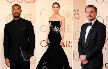 Michael B. Jordan, Rose Byrne y Leonardo DiCaprio se robaron muchas miradas durante su paso por la alfombra roja de los Óscar. Fotos: Getty.
