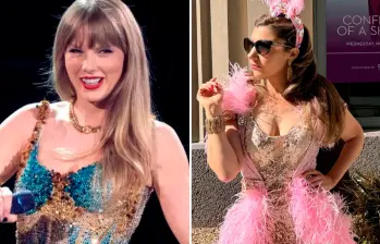 Taylor Swift (izquierda) fue demandada por Maren Wade al considerar que la cantante violó sus derechos de marca. FOTOS: AFP y tomada de redes sociales