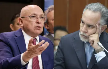 Eduardo Montealegre (ministro de Justicia) ya tenía una relación tensa con Armando Benedetti (ministro del Interior) desde años atrás, donde incluso lo ha tratado en una columna como una persona “acostumbrada a usar máscaras”. Fotos: Colprensa