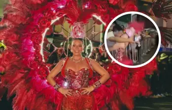 La reina del Carnaval de Barranquilla Michelle Char fue agredida en la fiesta de la Guacherna. Foto: Redes sociales/Captura de video.