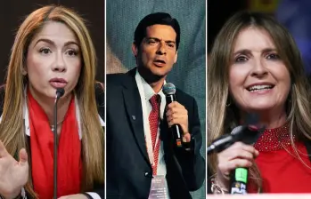 A la izquierda, Catherine Juvinao, representante a la Cámara por Bogotá de la Alianza Verde; en el centro, Mauricio Gómez, senador del Partido Liberal; a la derecha, Paloma Valencia, senadora y precandidata presidencial del Centro Democrático FOTOS: COLPRENSA y REDES SOCIALES