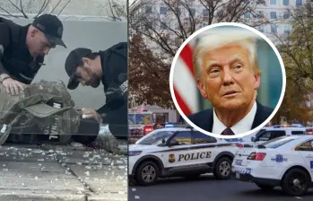 Dos miembros de la Guardia Nacional fueron baleados este miércoles 26 de noviembre a pocas cuadras de la Casa Blanca. FOTO: Tomada de redes sociales y Getty