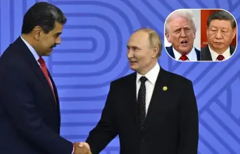 El presidente ruso Vladímir Putin en un encuentro con su homólogo y aliado, Nicolás Maduro. FOTOS: Getty y AFP