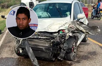 Christian Marrugo conducía el vehículo que resultó involucrado en el accidente de tránsito en la Ruta 90 en Cartagena. FOTOS: Colprensa 