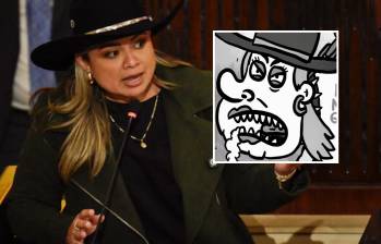 La representante de oposición Lina María Garrido, quien dio un demoledor discurso como réplica a Gustavo Petro en el Congreso, fue dibujada por el caricaturista Matador, por lo que se generó una nueva polémica. FOTO: Colprensa y redes sociales Matador