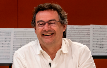 El maestro Alejandro Posada ha sido un mentor para los directores de orquesta antioqueños que ya dirigen fuera del país. FOTO Jaime Pérez