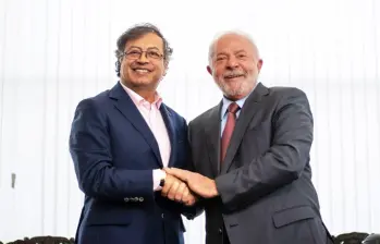 Presidentes Gustavo Petro y Lula da Silva. Foto: Colprensa
