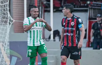 Andrés Sarmiento fue uno de los goleadores en el partido entre Nacional y Cucuta por Copa BetPlay. FOTO: Redes sociales Atlético Nacional