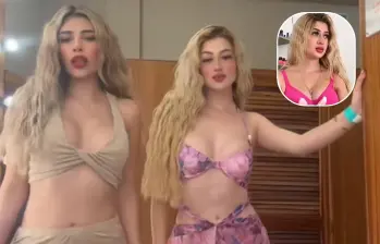 Ellas son Vivian De la Torre y Valeria Márquez realizando un video para redes sociales. FOTO: Captura de video
