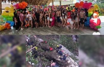 Accidente de bus en Segovia con excursión de graduados de colegio en Bello, Antioquia. Fotos: cortesía