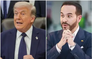 El presidente estadounidense Donald Trump se comunicó este domingo con el mandatario electo de Colombia, Abelardo de la Espriella. FOTO: El Colombiano y Getty