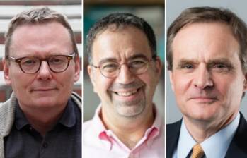 James A. Robinson, Daron Acemoglu y Simon Johnson y recibieron el Premio Nobel de Economía por sus investigaciones sobre cómo se forman las instituciones y cómo afectan la prosperidad. FOTO: Tomado de Diario Económico.