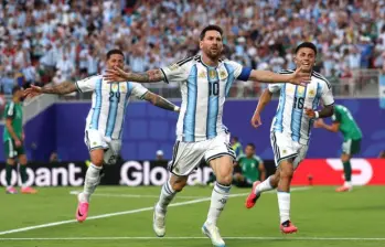 El futbolista argentino Lionel Messi suma siete celebraciones en el Mundial de Norteamérica. Foto: Getty