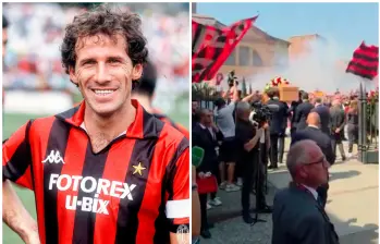 Franco Baresi falleció el pasado 31 de julio de 2026. FOTO: X AC Milan y captura de video