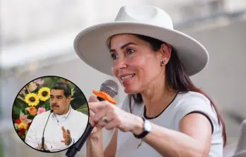 Luisa González se enfrentará en la segunda vuelta presidencial con el actual mandatario, Daniel Noboa, quien no reconoce a Maduro como presidente electo de Venezuela. Fotos: Colprensa y redes sociales