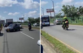 Verificaron otro artefacto explosivo abandonado en Jamundí. FOTO: Captura de video 