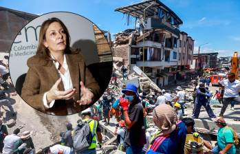 La ministra de Salud, Ana María Vesga, hizo un balance sobre el estado de la red hospitalaria en los lugares afectados por el terremoto. Fotos: Manuel Saldarriaga y Colprensa