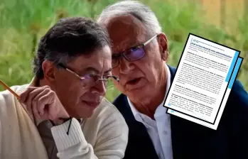 El presidente Petro junto a su ministro de Salud, Guillermo Alfonso Jaramillo. Foto: Colprensa.