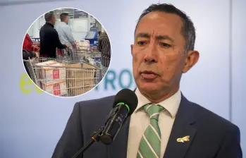 Ricardo Roa, presidente de Ecopetrol, vivió momentos de rechazo en un supermercado en Bogotá. Foto: Colprensa - Cristian Bayona y captura video suministrado a EL COLOMBIANO