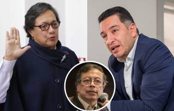 La directora de la SAE, Amelia Pérez (izq.) se escucha en un audio hablando de supuestas presiones que le había hecho el secretario de Transparencia de la Presidencia, Andrés Idárraga. FOTOS: Colprensa y UNP