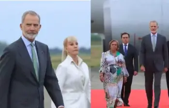 El Rey Felipe VI llegó a Cali en horas de la mañana del viernes 7 de agosto. Foto: Captura de video redes sociales