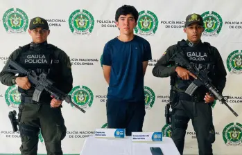 Luego de ser capturado por las autoridades, la Fiscalía le imputó el delito de extorsión. FOTO: Policía Metropolitana de Bucaramanga